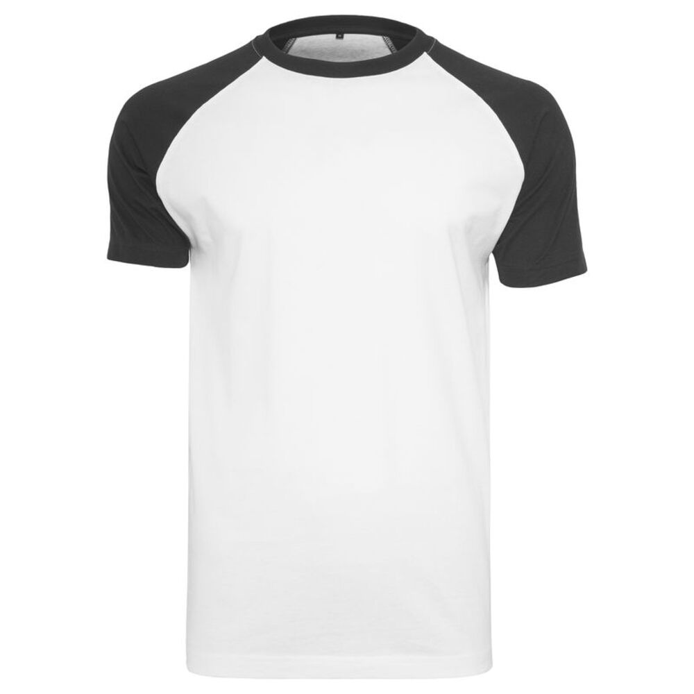 Build Your Brand Mens  Contrast Tee / White/Black